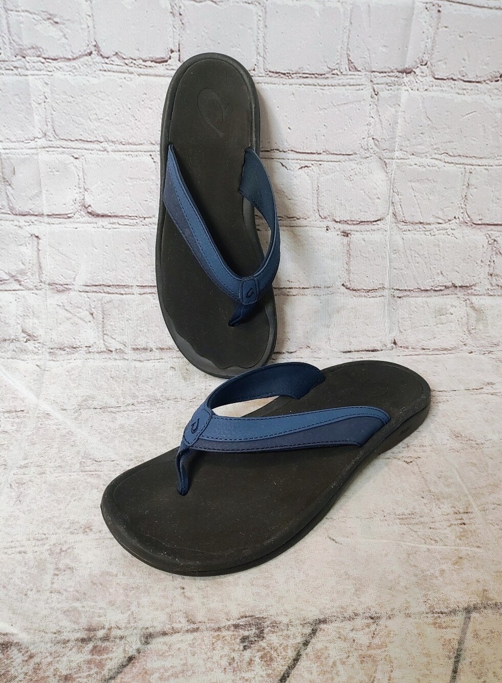Olukai Women's Ohana Blue Strap Comfort Sandals 9